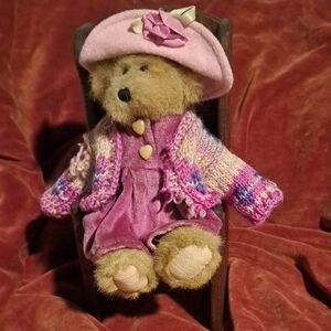 Boyds Bears Plush Bear in Pink and Purple Ensemble